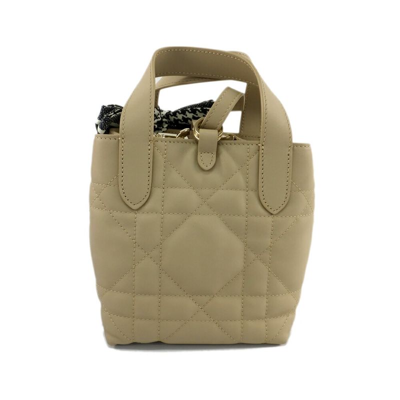 Dior Toujour Vertical Nano Powder Beige Macro Cannage Shoulder Bag