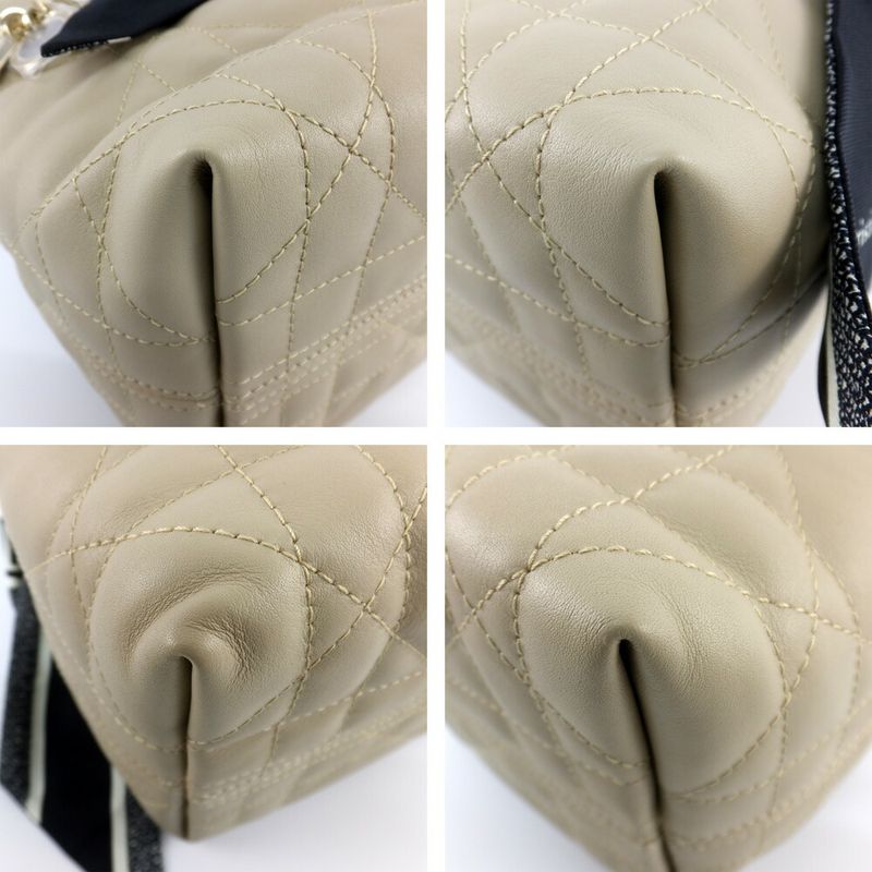 Dior Toujour Vertical Nano Powder Beige Macro Cannage Shoulder Bag