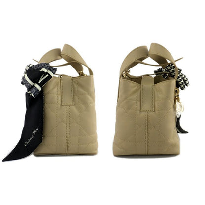 Dior Toujour Vertical Nano Powder Beige Macro Cannage Shoulder Bag