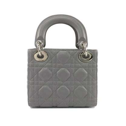 Dior Mini Gray Cannage Stitch Shoulder Strap Lambskin Bag