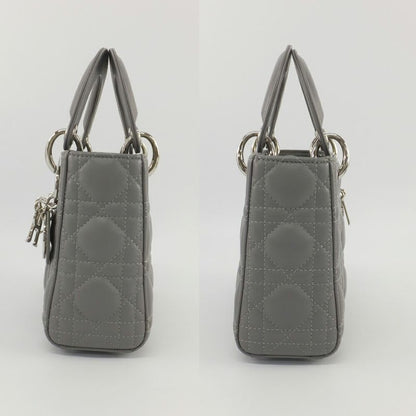 Dior Mini Gray Cannage Stitch Shoulder Strap Lambskin Bag