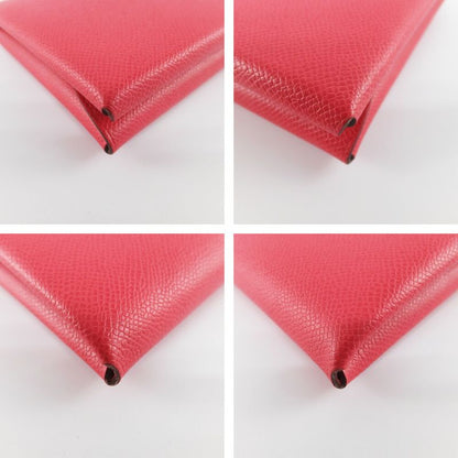 Hermes Calvi Duo Red Card Case Coin Silver Ed
