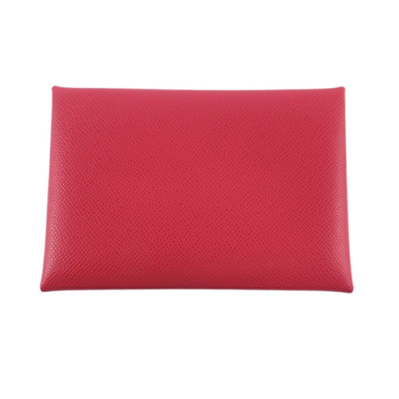 Hermes Calvi Duo Red Card Case Coin Silver Ed