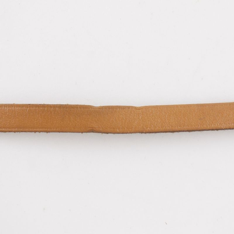 Hermes Choker Leather Brown Silver Bracelet