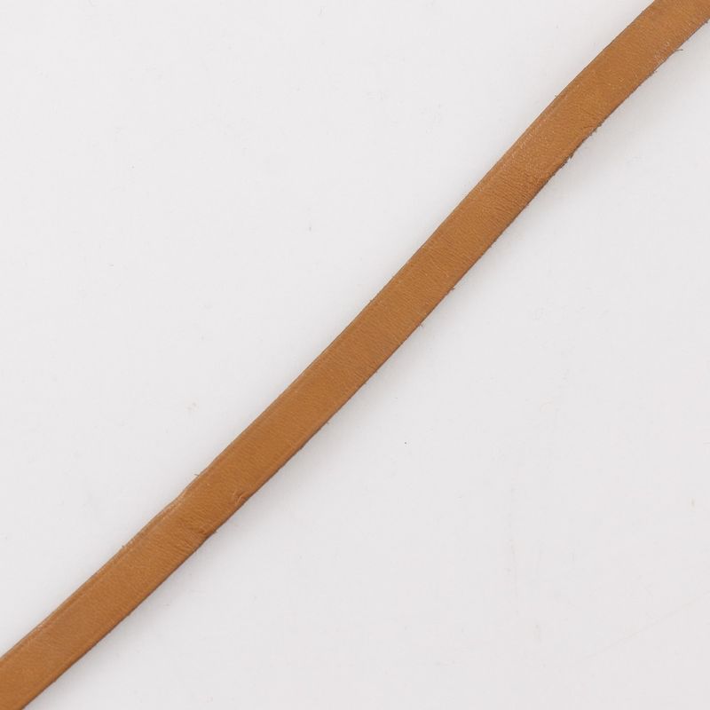 Hermes Choker Leather Brown Silver Bracelet