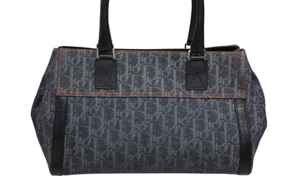 Dior Flight Line Trotter Handbag Denim Leather Navy Black Silver — view 3
