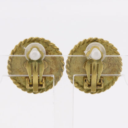 Chanel CC Logo Vintage Gold Plated Black 95C Earrings
