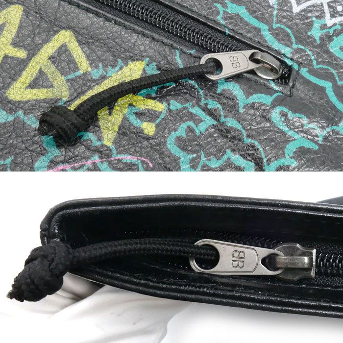 Balenciaga Graffiti Explorer Clutch Black