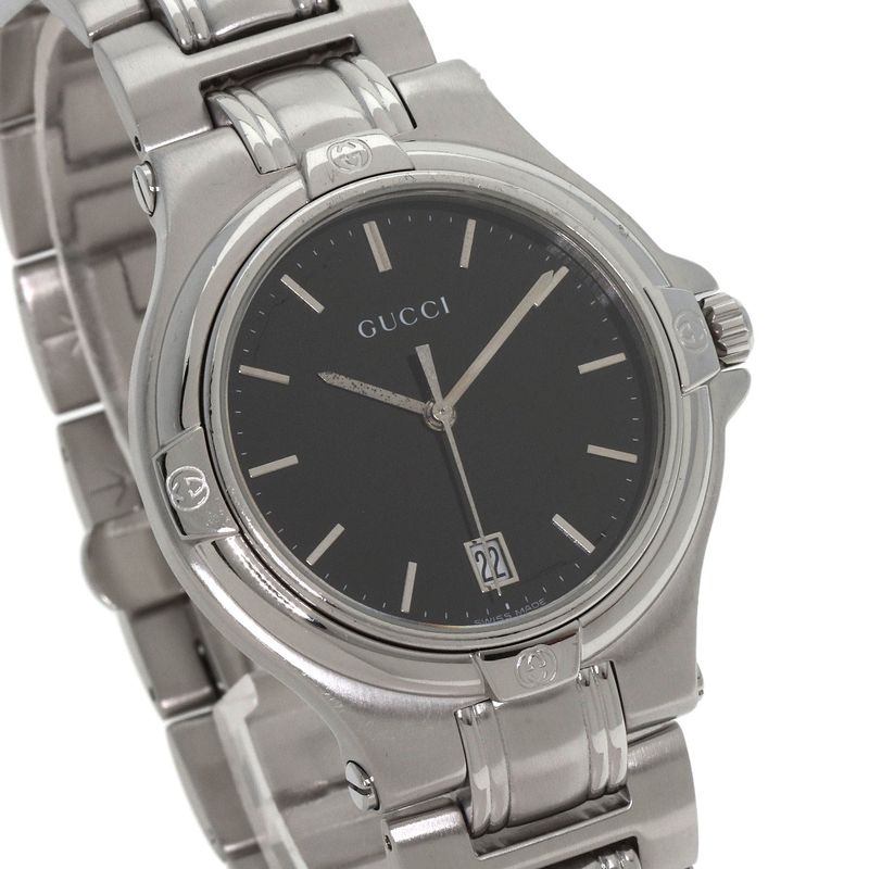 Gucci Round Face Watch SS