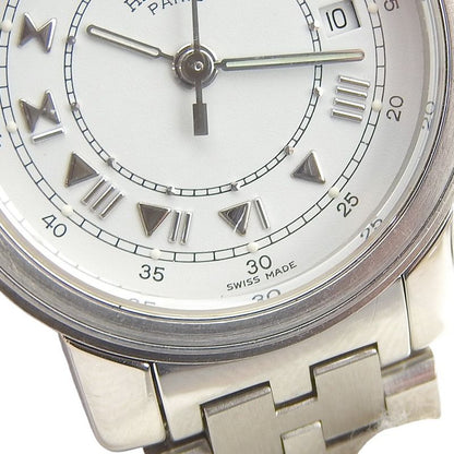 Hermes Carrick Stainless Steel Quartz Analog Display White Dial Watch