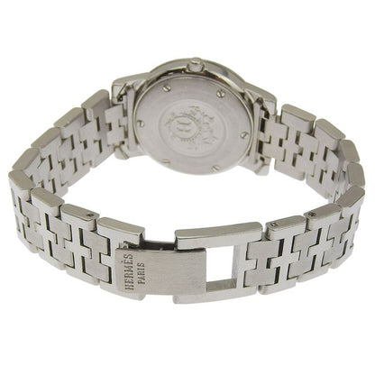 Hermes Carrick Stainless Steel Quartz Analog Display White Dial Watch