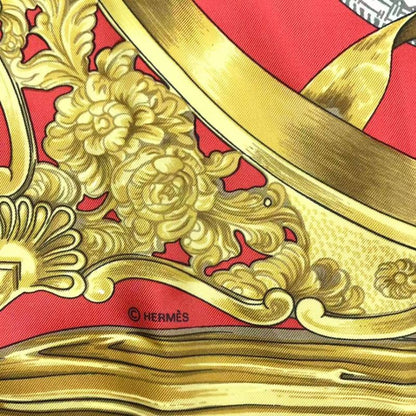 Hermes Carre 90 Etriers Stirrup Pattern Harness Pattern Scarf Silk Black Red