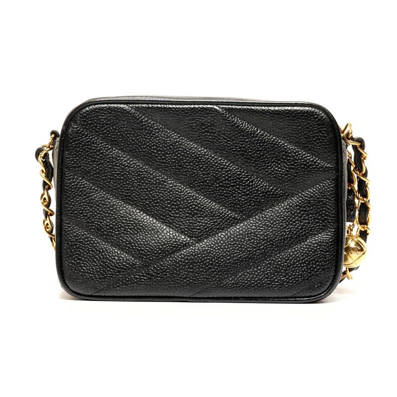 Chanel Shoulder Bag Caviar Turnlock Chain