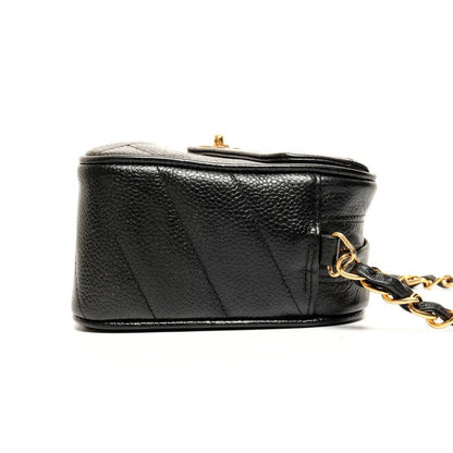 Chanel Shoulder Bag Caviar Turnlock Chain