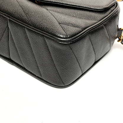 Chanel Shoulder Bag Caviar Turnlock Chain