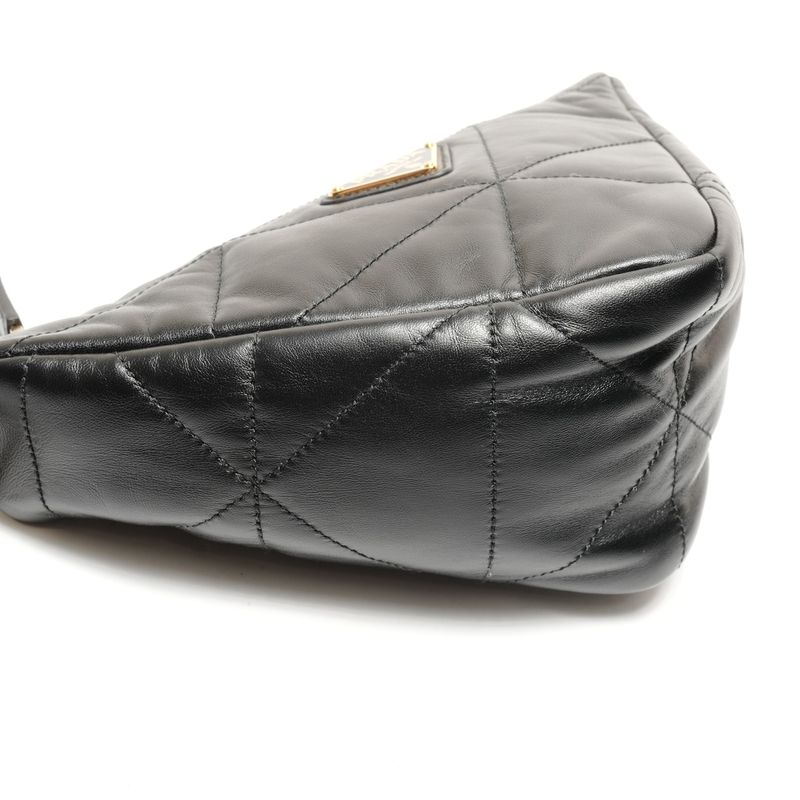 Prada Shoulder Bag Nappa Leather Quilted Triangle