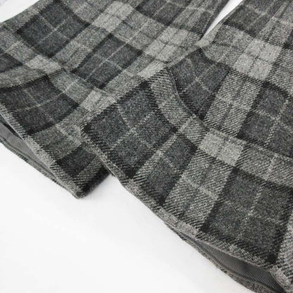 Gucci Wide Pants Slacks Check Double Gray Wool 44 Kering Co Ltd Japan