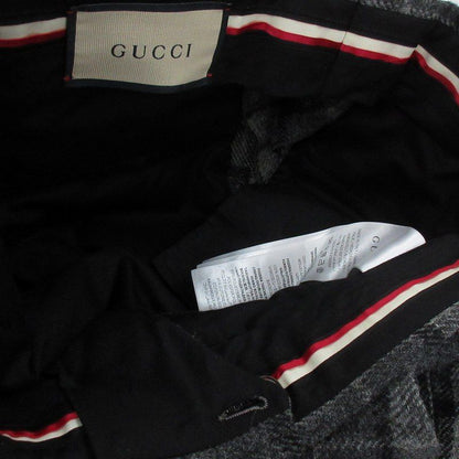 Gucci Wide Pants Slacks Check Double Gray Wool 44 Kering Co Ltd Japan