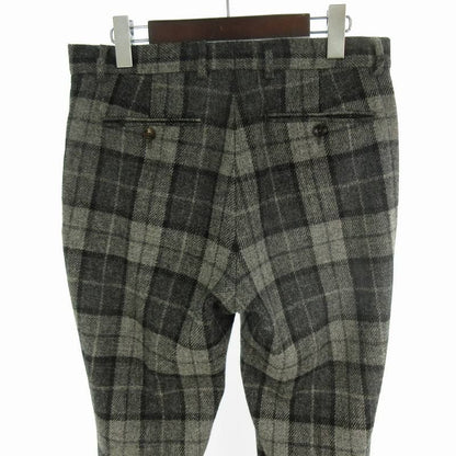 Gucci Wide Pants Slacks Check Double Gray Wool 44 Kering Co Ltd Japan