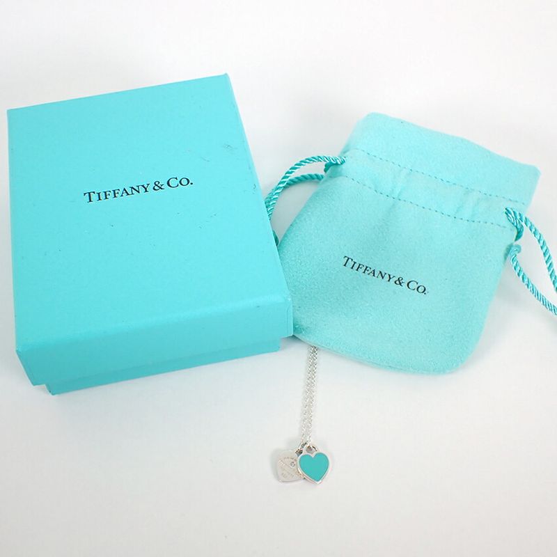 Tiffany & Co. 925 Blue Return to Double Diamond Pendant