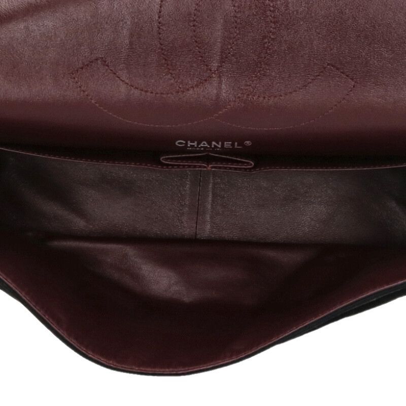 Chanel 2.55 Large Double Flap Jersey Chain Shoulder Bag