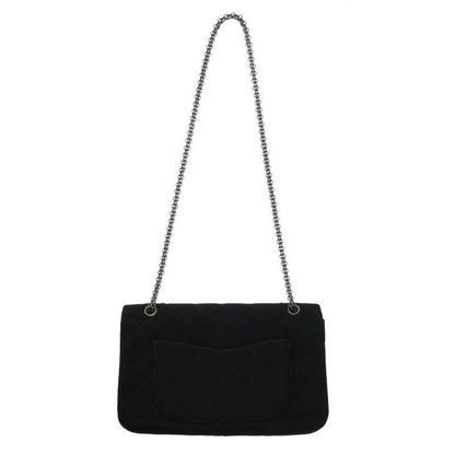 Chanel 2.55 Large Double Flap Jersey Chain Shoulder Bag