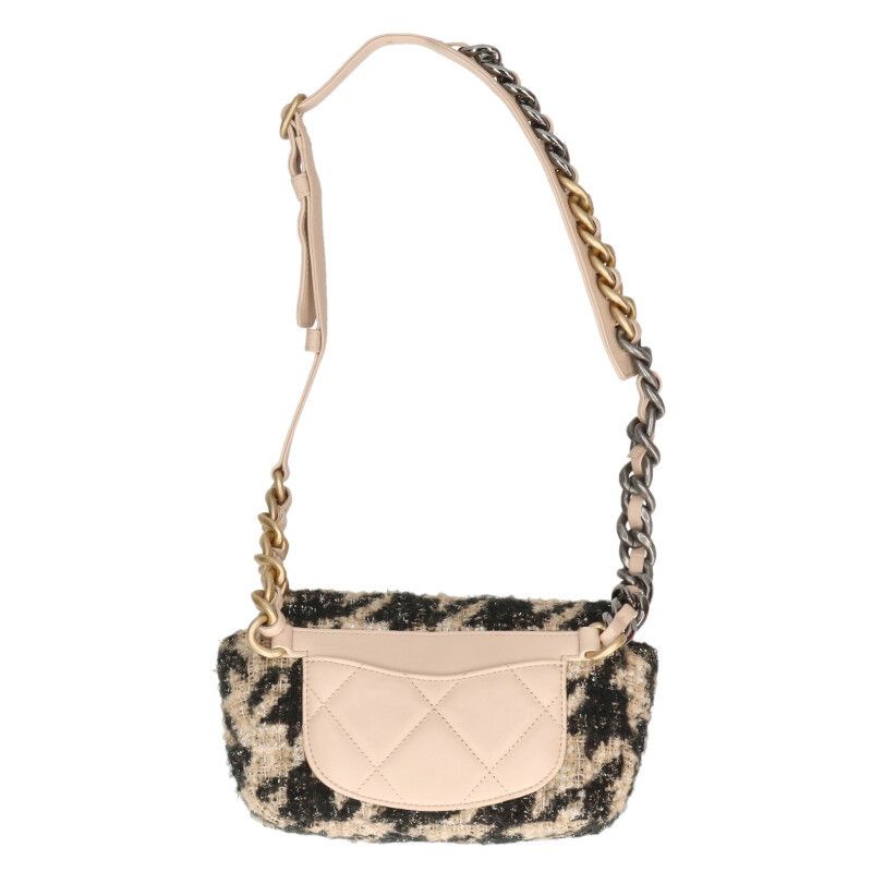 Chanel 19 CC Logo Tweed Belt Body Bag
