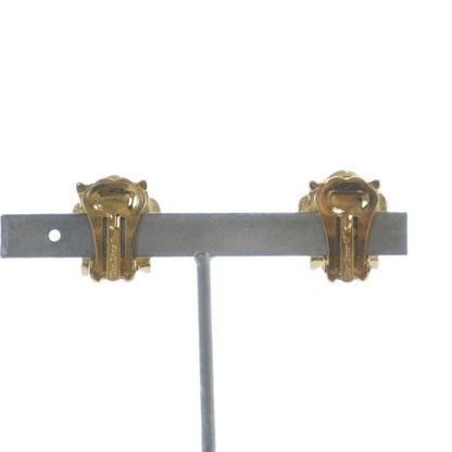 Dior Christian Earrings Clip on Logo Gold MQ OH