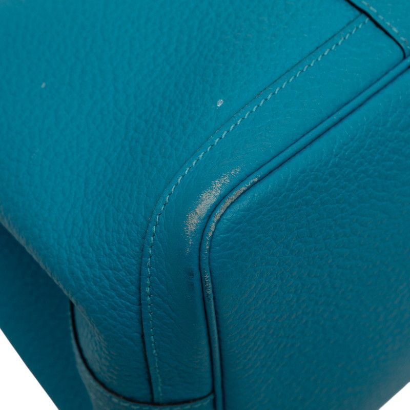 Hermes Garden Party PM Tote Blue Cobalt Silver Negonda