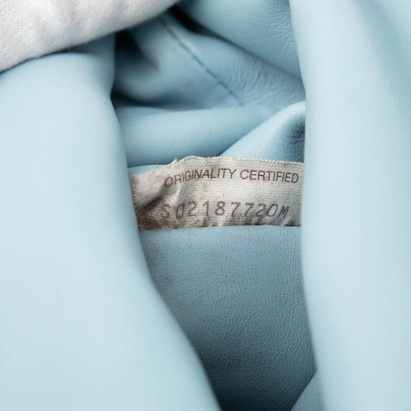 Bottega Veneta Triangle Light Blue Leather