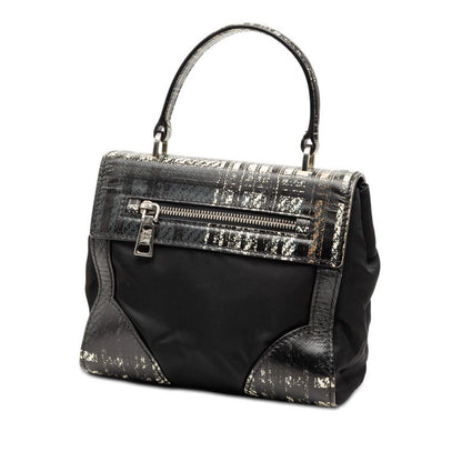 Prada Check Crossbody 2-Way Shoulder Bag Black