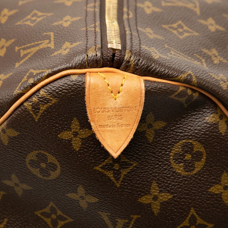 Louis Vuitton Monogram Keepall 55 Boston Bag Brown