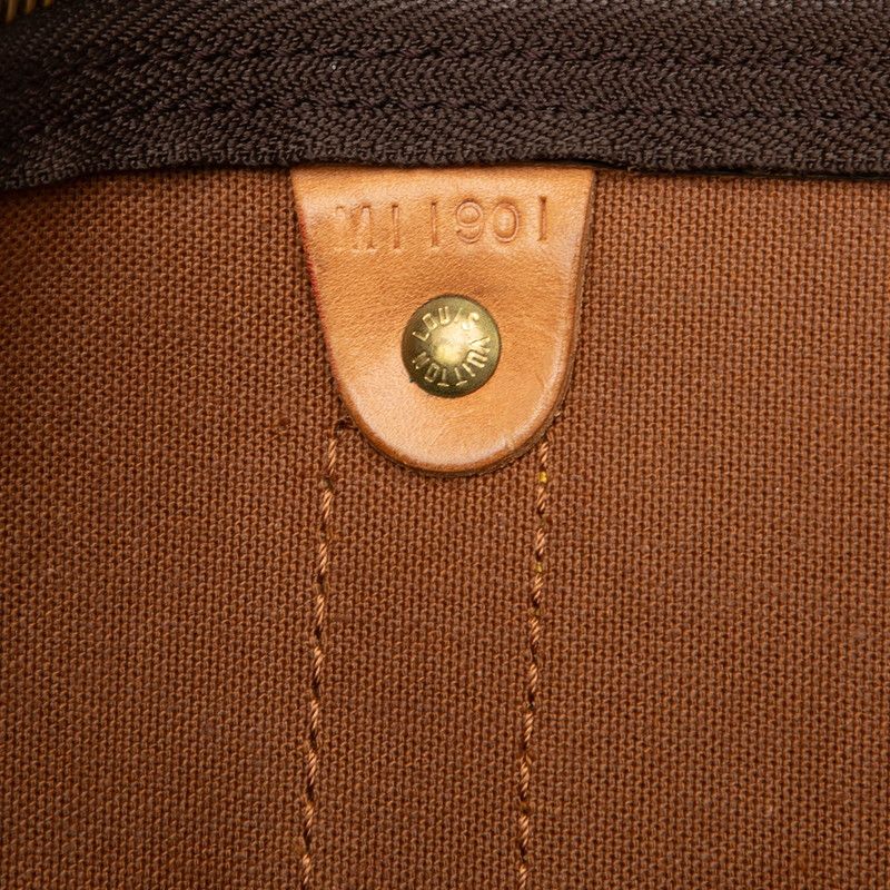 Louis Vuitton Monogram Keepall 55 Boston Bag Brown