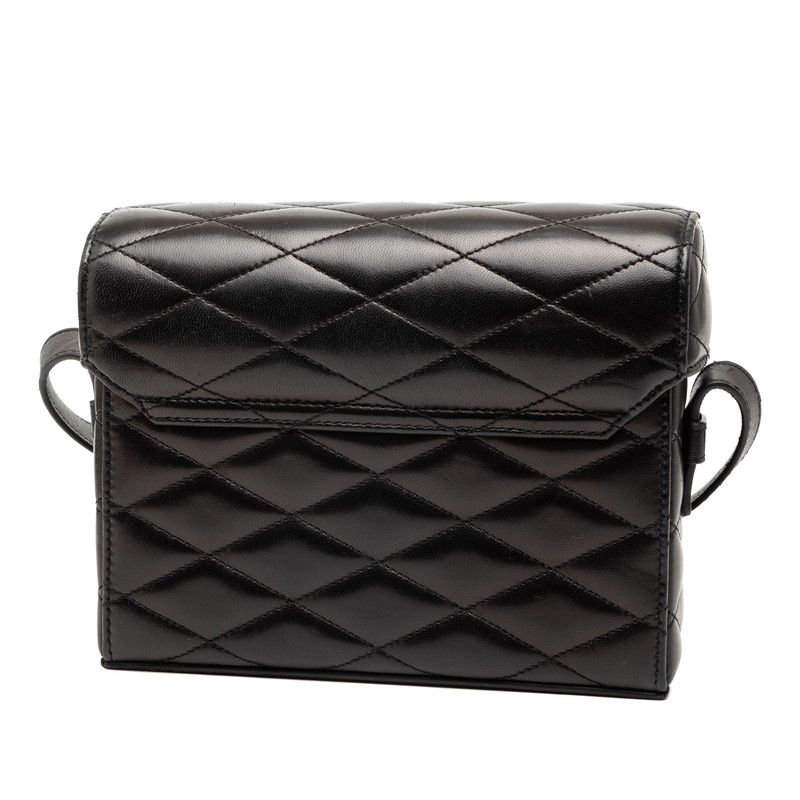 Saint Laurent YSL Logo June Box Black Lambskin