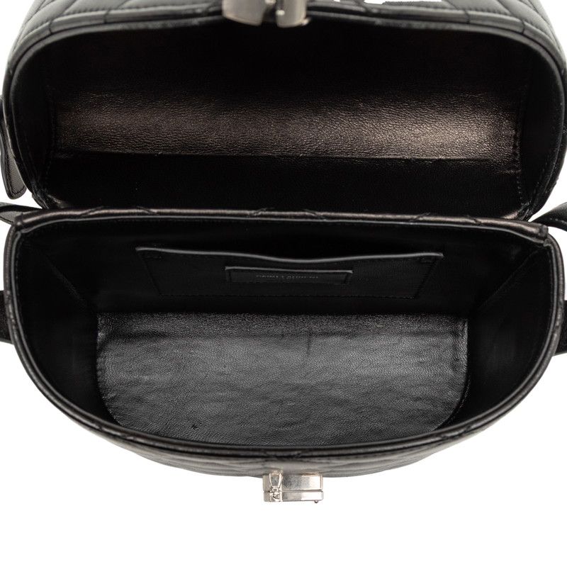 Saint Laurent YSL Logo June Box Black Lambskin