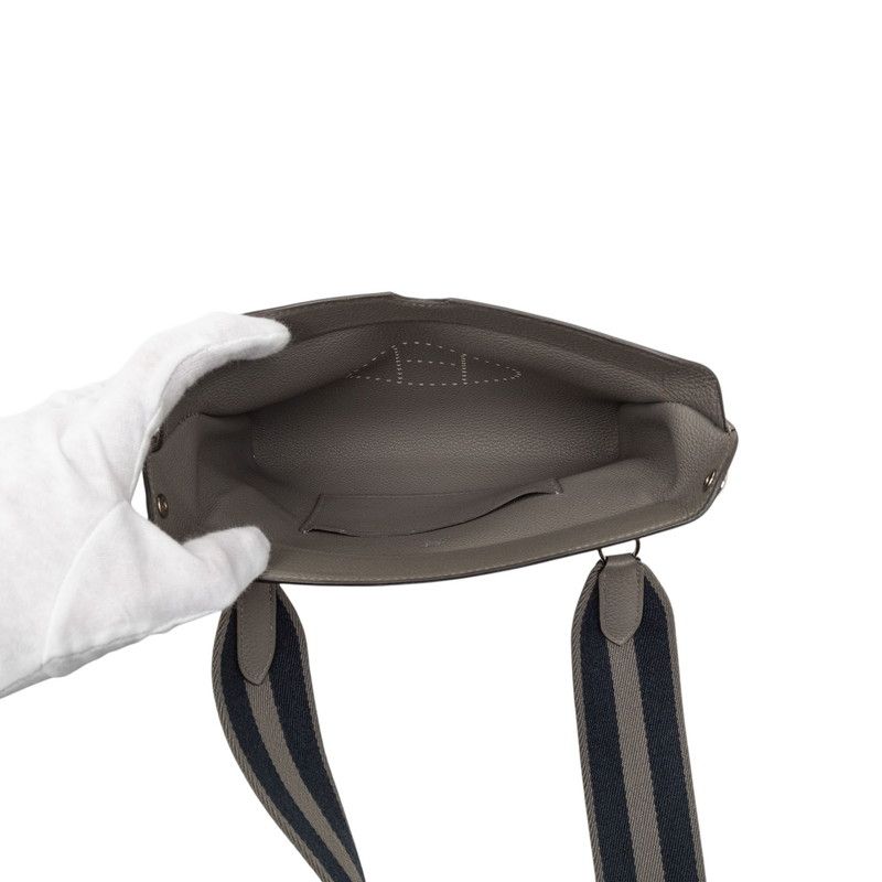 Hermes Vidopoche Crossbody Shoulder Bag Grimeia Gray Togo