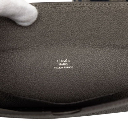 Hermes Vidopoche Crossbody Shoulder Bag Grimeia Gray Togo