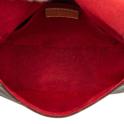 Louis Vuitton Monogram Tambourine Crossbody Shoulder Bag Brown