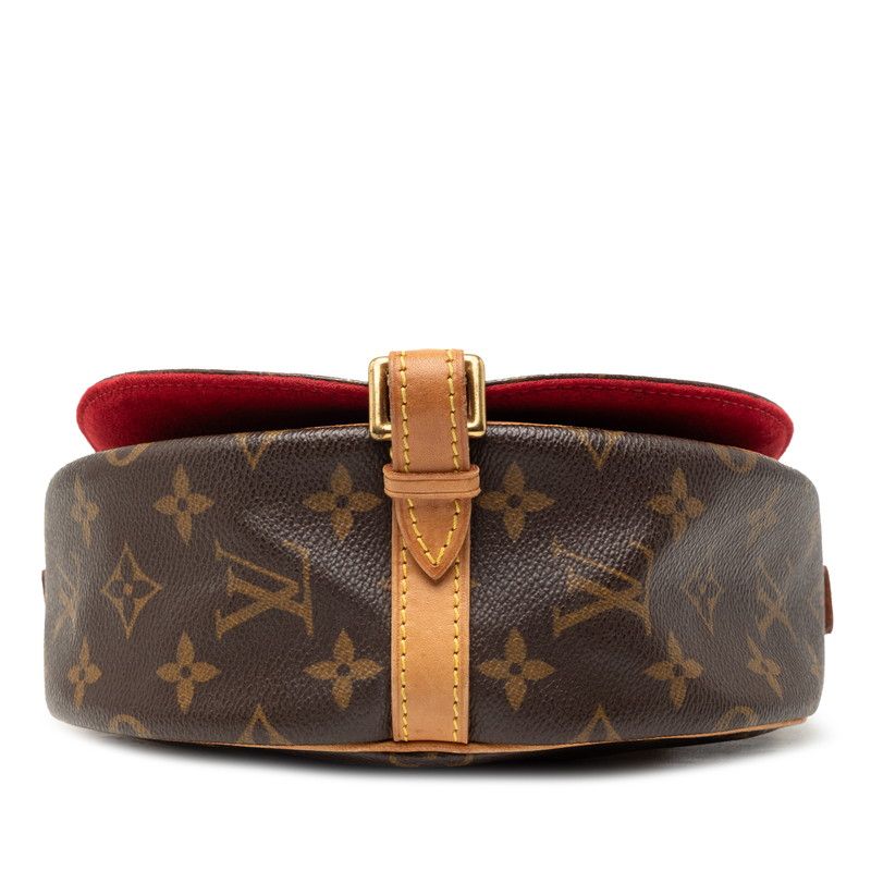 Louis Vuitton Monogram Tambourine Crossbody Shoulder Bag Brown