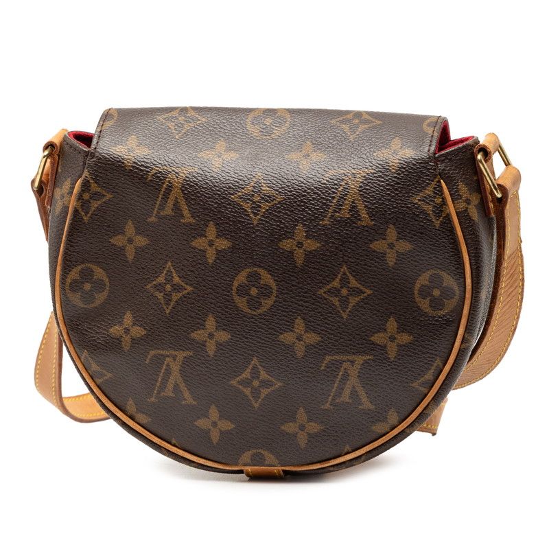 Louis Vuitton Monogram Tambourine Crossbody Shoulder Bag Brown