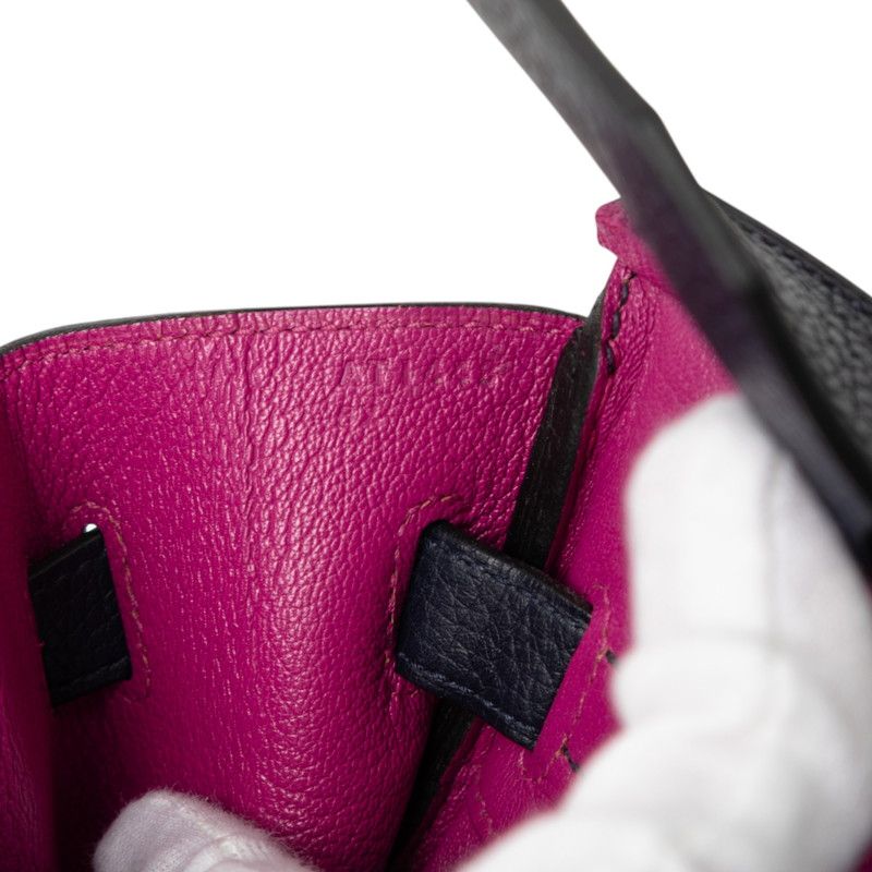 Hermes Birkin 30 Bourneign Rose Purple Silver Taurillon Clemence