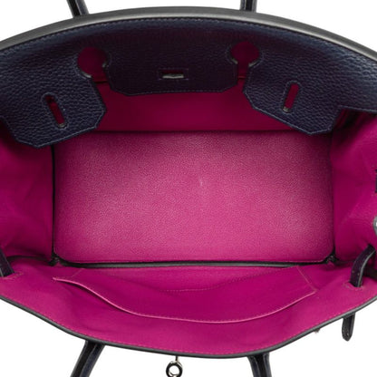 Hermes Birkin 30 Bourneign Rose Purple Silver Taurillon Clemence