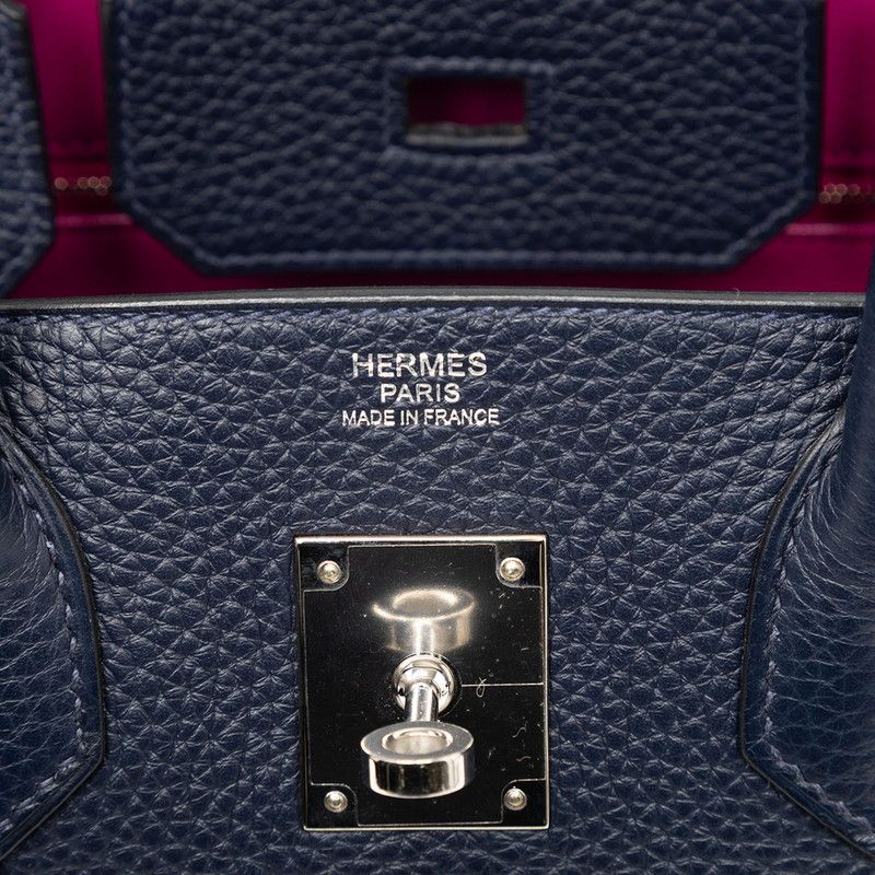 Hermes Birkin 30 Bourneign Rose Purple Silver Taurillon Clemence
