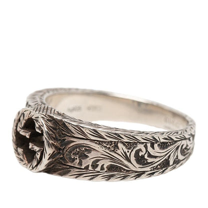 Gucci Interlocking Arabesque Ring Silver