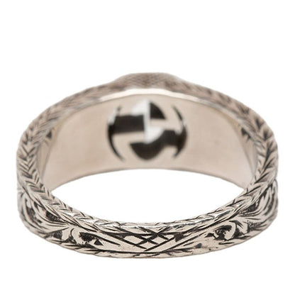 Gucci Interlocking Arabesque Ring Silver