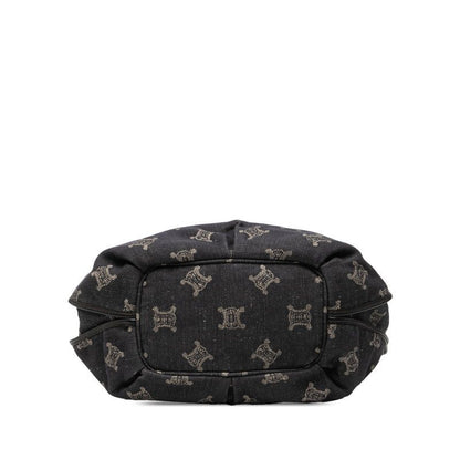 Celine Triomphe Tote Indigo Black Denim Leather