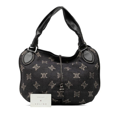 Celine Triomphe Tote Indigo Black Denim Leather