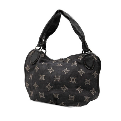 Celine Triomphe Tote Indigo Black Denim Leather