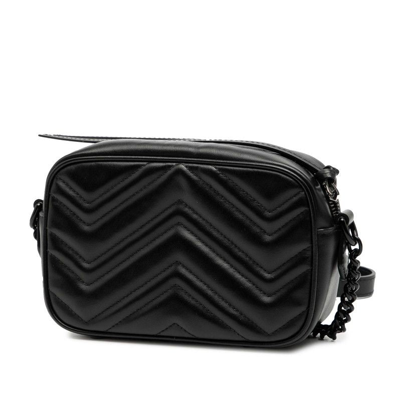 Gucci GG Marmont Mini Camera Bag Black Leather