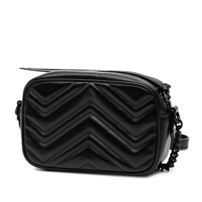 Gucci GG Marmont Mini Camera Bag Black Leather